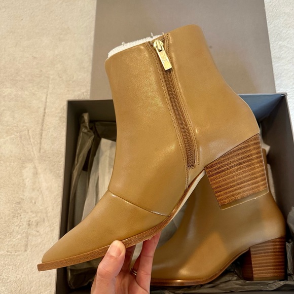 Halston Heritage Neli In Ruiz Tan Leather Ankle Boot - Picture 12 of 15